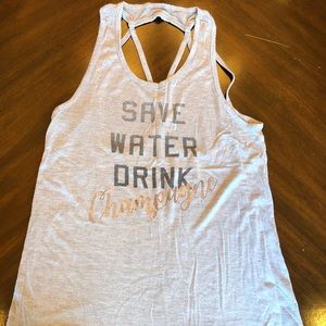Save water drink champagne tank